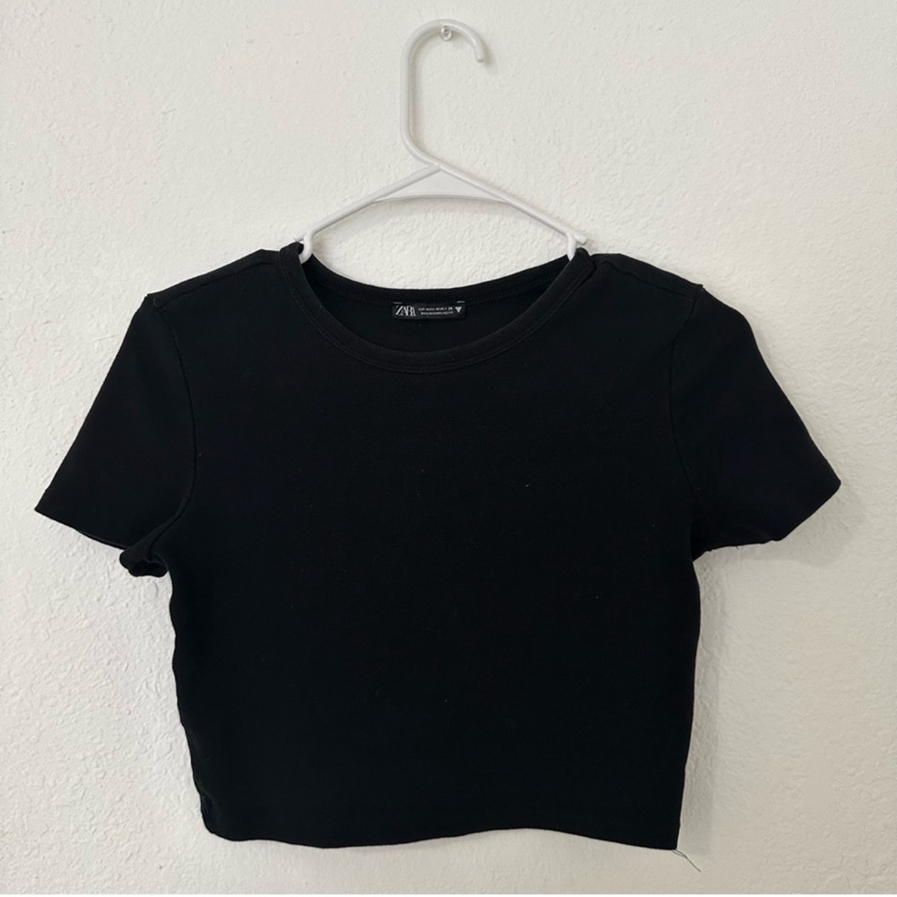 Zara Black Crop Top